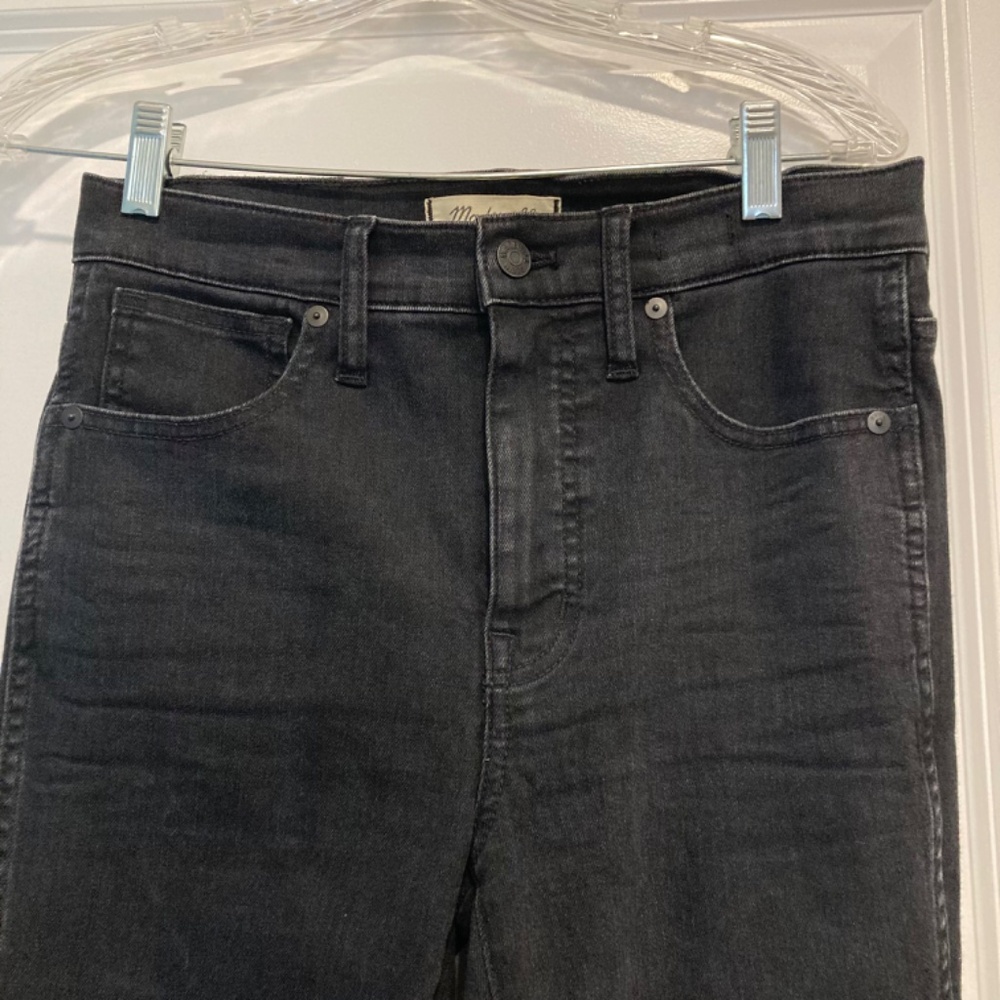 Madewell 10" High-Rise Skinny Faded Black Jeans - Picture 3 of 8